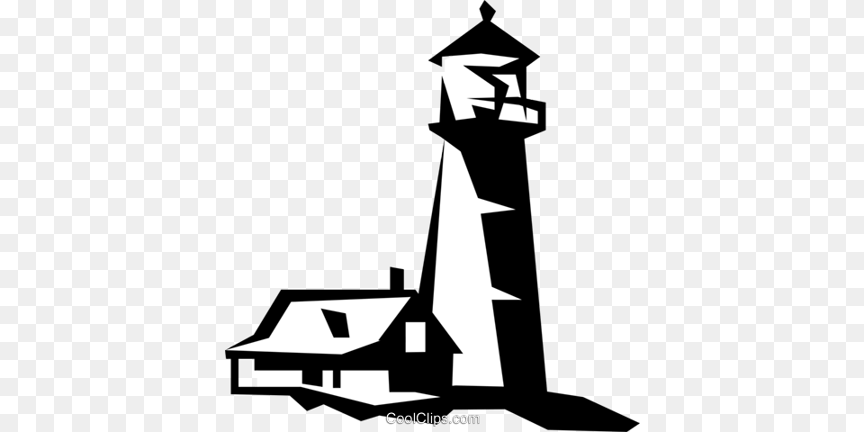 House Beside A Lighthouse Royalty Vector Clip Art, Architecture, Building, Tower, Beacon Png Image