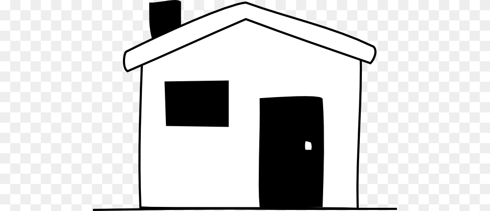 House Black And White House Outline Cliparts Download Clip, Architecture, Building, Countryside, Hut Png Image