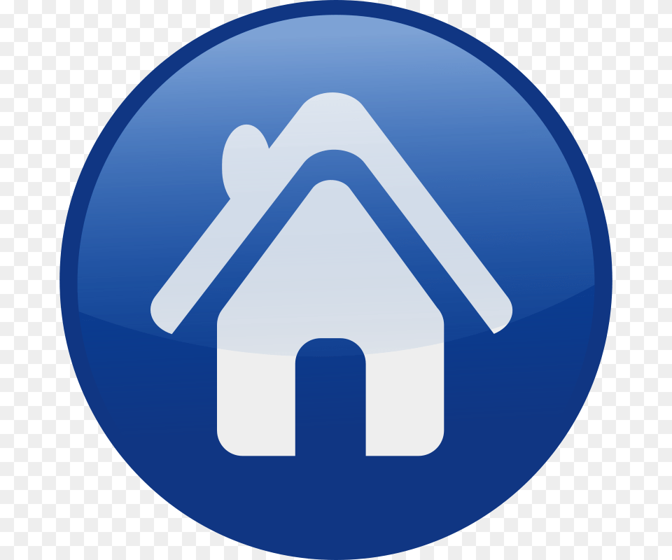 House Blue, Sign, Symbol, Disk Free Png Download