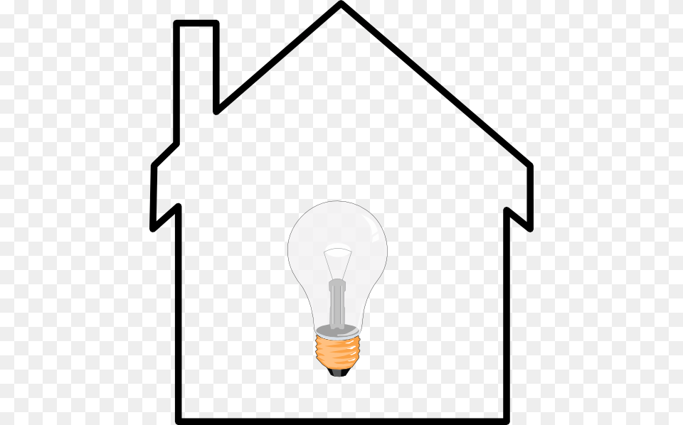 House Bulb Clip Art At Clker Com House Outline Clip Art, Light, Lightbulb Free Transparent Png