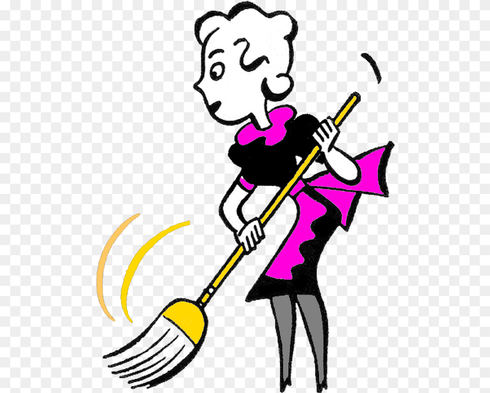House Cleaning In Black And White Clipart Download, Person, Adult, Female, Woman Png Image