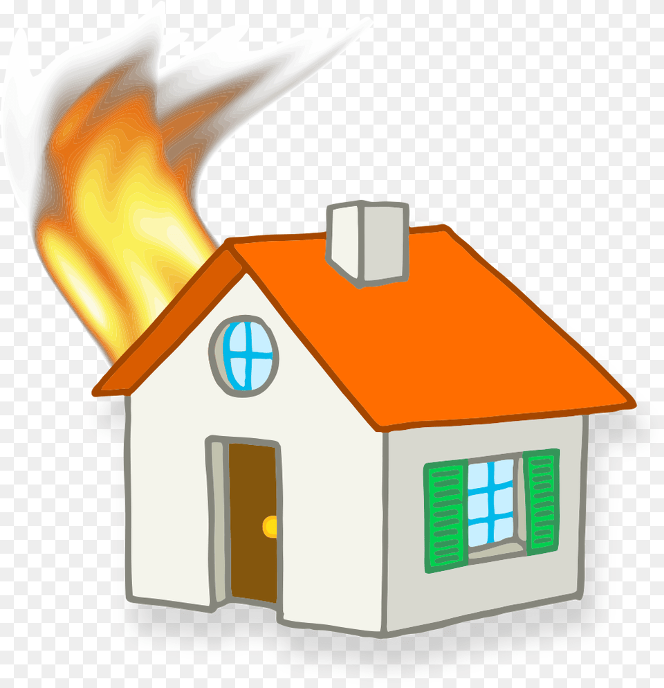 House Clip Art Cartoon Houses On Fire 1181x1181 Cartoon Small House Fire, Architecture, Building, Countryside, Hut Free Png