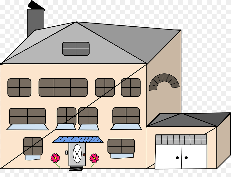 House Clipart, Garage, Indoors, Neighborhood Png Image