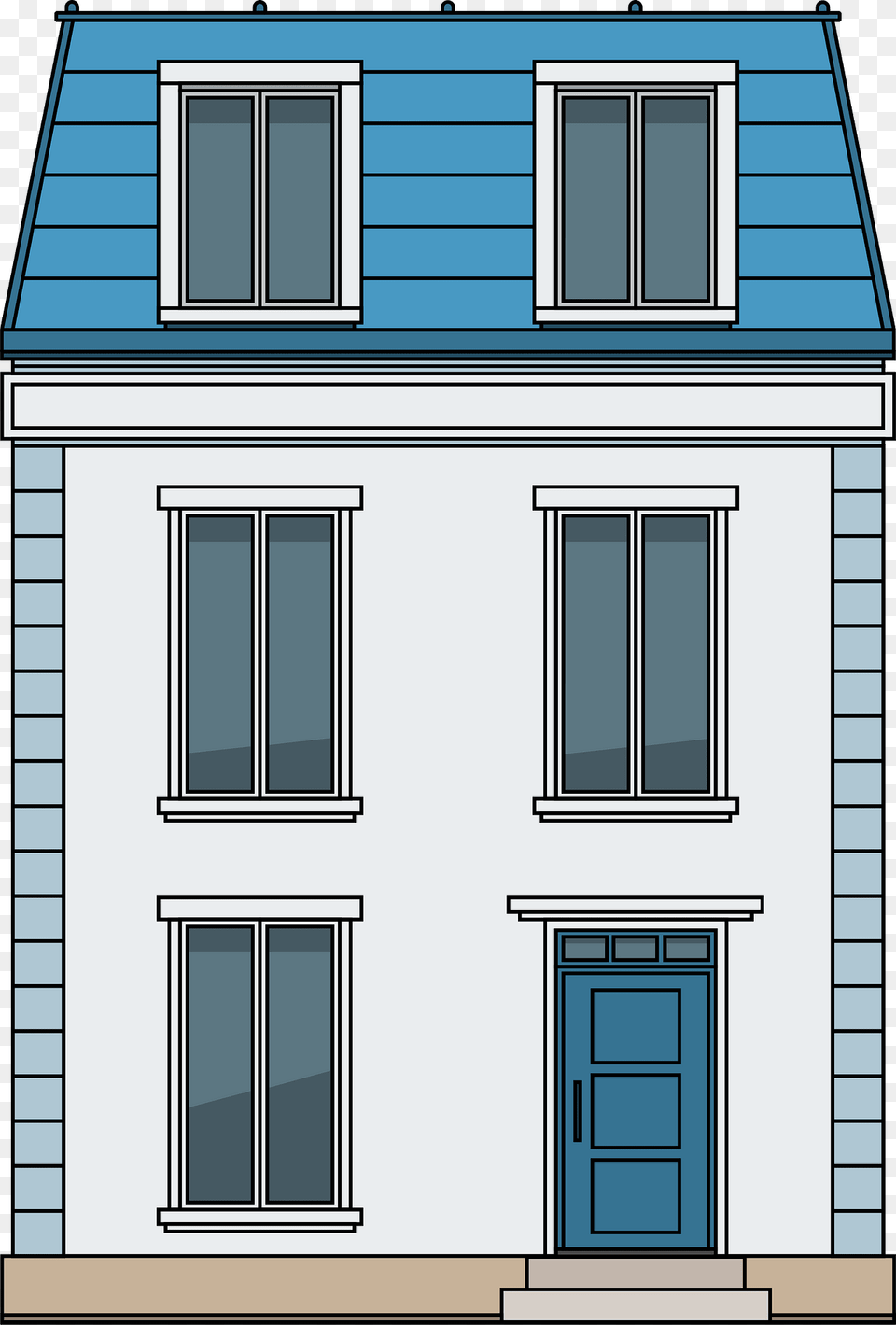 House Clipart, Door, City, Architecture, Building Png