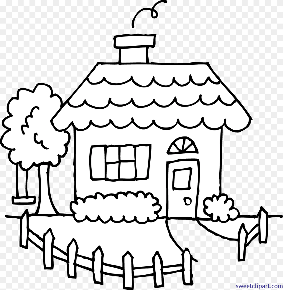 House Clipart Black And White, Sweets, Food, Adult, Wedding Png Image