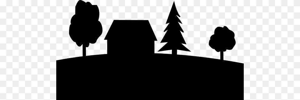 House Clipart Silhouette, Outdoors, Nature, Stencil Free Png