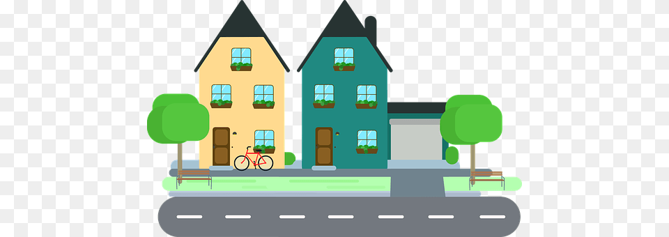 House Cottage Residence Family House Apart Neighborhood Clipart, Urban, City, Street, Road Png