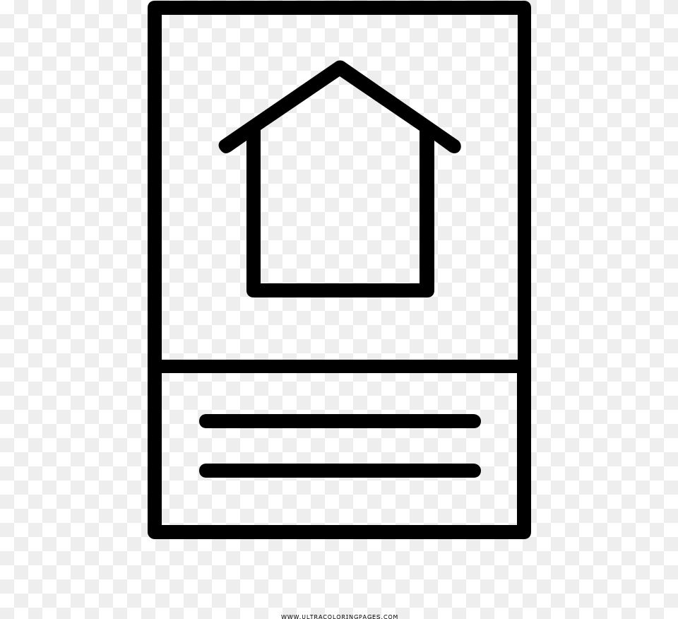 House For Sale Coloring Page, Gray Free Png Download