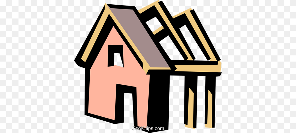 House Frame Royalty Vector Clip Art Illustration, Dog House, Architecture, Building, Housing Free Transparent Png