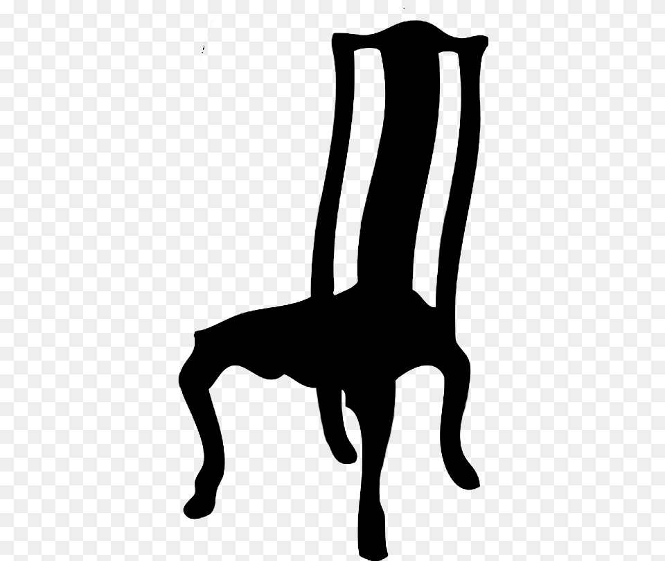 House Furniture Clipart Banner Black And White Old Chair Silhouette, Gray Free Png Download