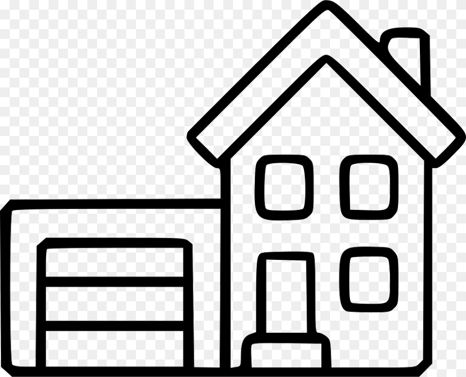 House Garage Property Apartment Dwelling Cottage Detached House Icon, Indoors, Outdoors Free Transparent Png