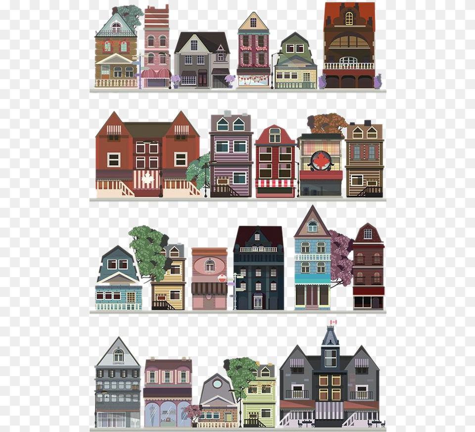 House Graphic Design Illustration Houses Transparent, Architecture, Building, Neighborhood, City Free Png