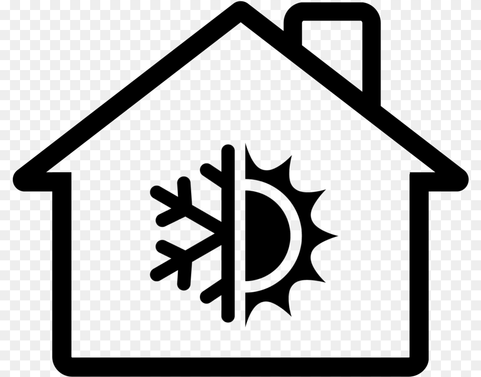 House Heat Pump Ac 01 Hot And Cold Icon, Gray Png