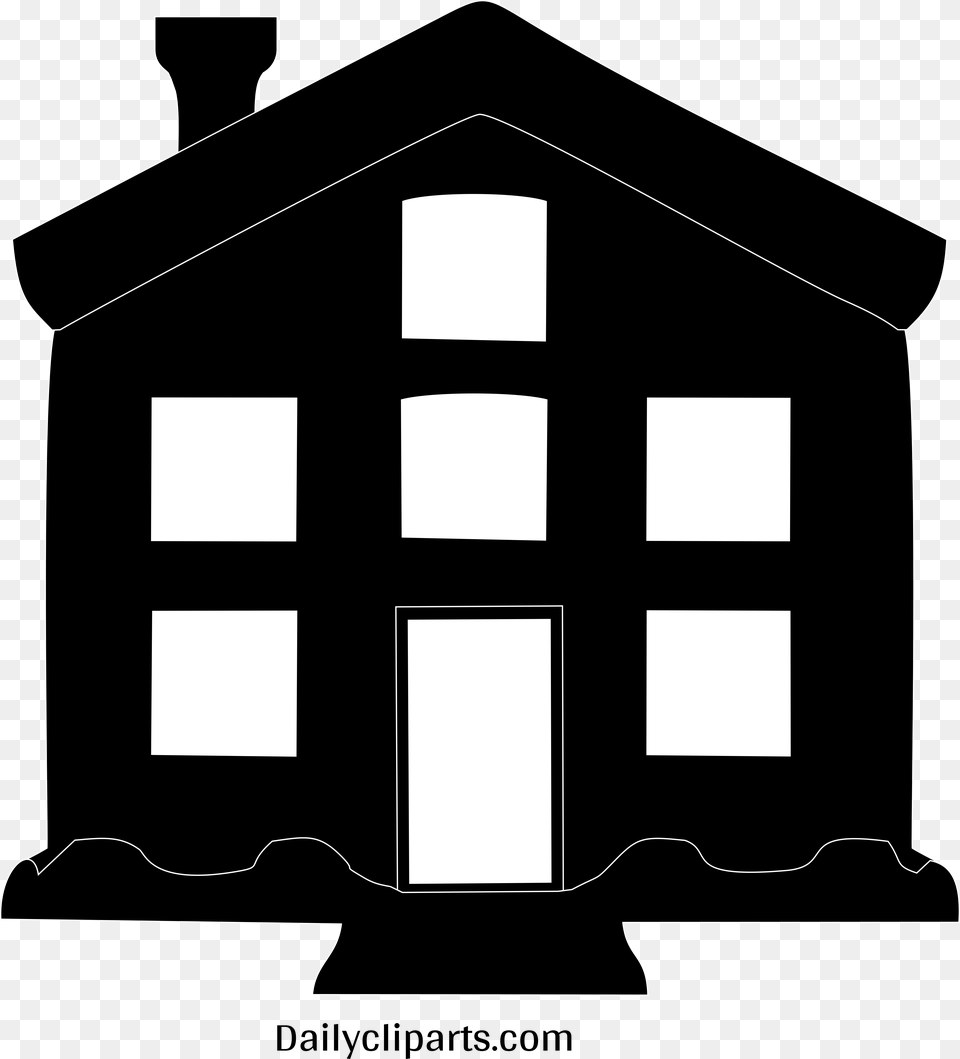House Home Black White Icon Image Red Homeicon, Architecture, Building, Housing, Cross Png