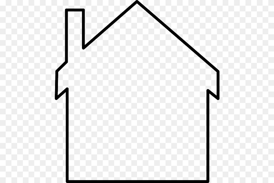 House Home Outline White Shapes Lines Chimney House Outline, Nature, Outdoors, Countryside Png