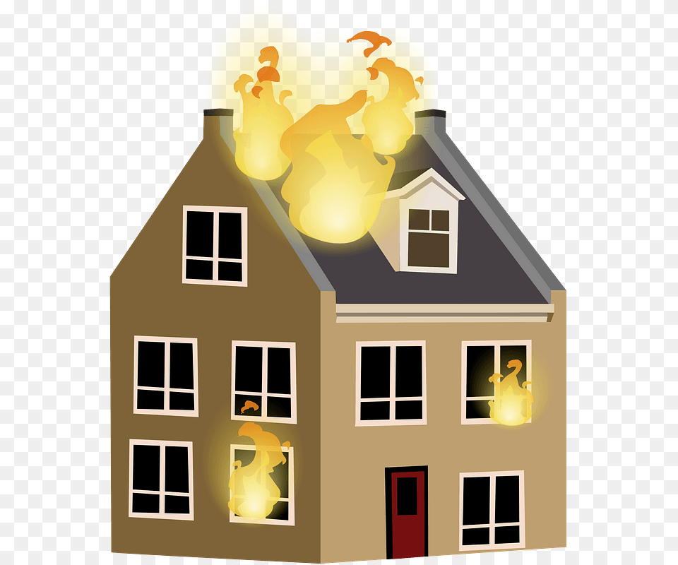 House House On Fire, Neighborhood, Architecture, Building, Condo Free Png Download