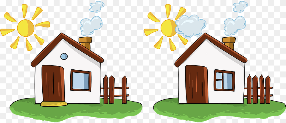 House Houses Spot The Difference Games For Kids, Neighborhood, Architecture, Outdoors, Nature Free Transparent Png