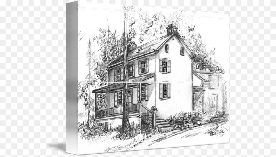 House In The Woods By F House, Art, Drawing, Architecture, Building Free Png Download