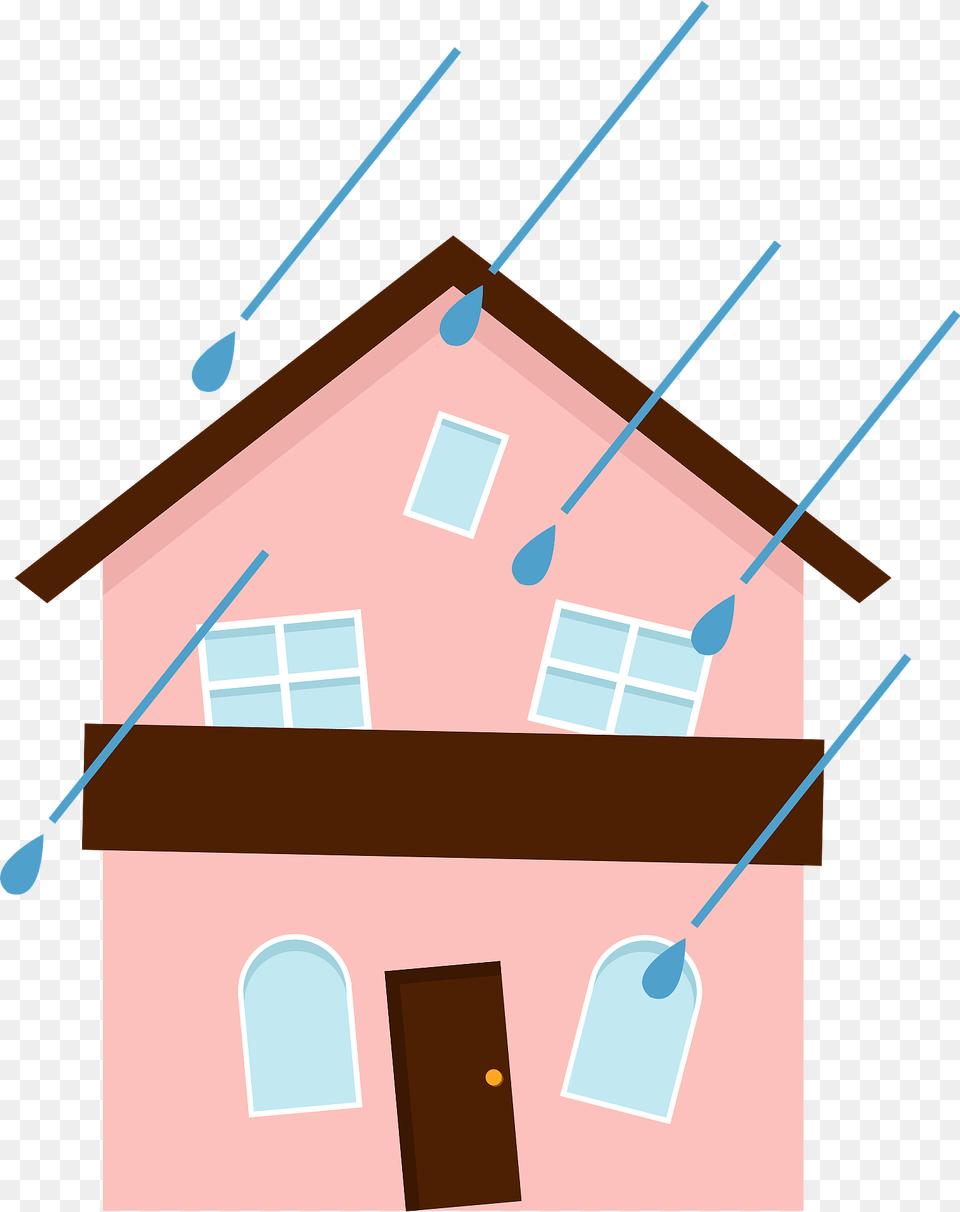 House Is Affected By A Typhoon Disaster Clipart, Architecture, Shelter, Outdoors, Neighborhood Free Png