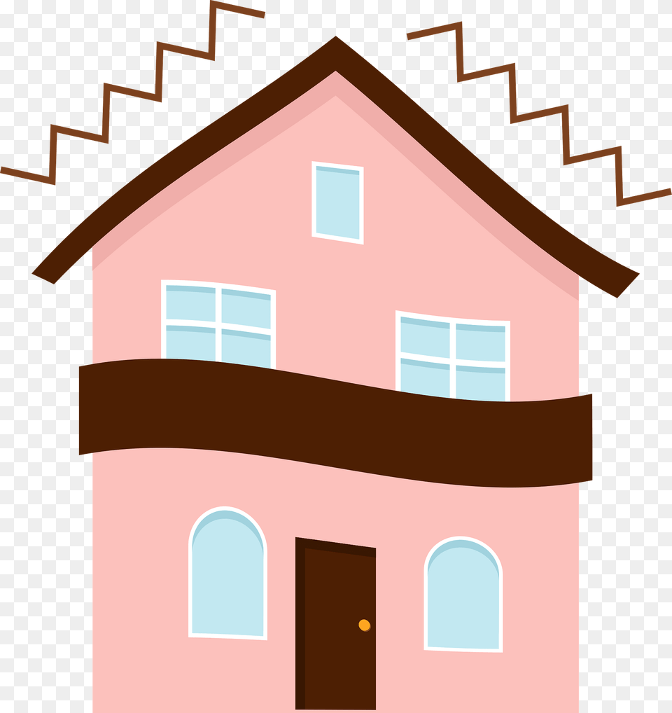 House Is Messed Up By An Earthquake Disaster Clipart, Architecture, Building, Housing, Villa Png Image