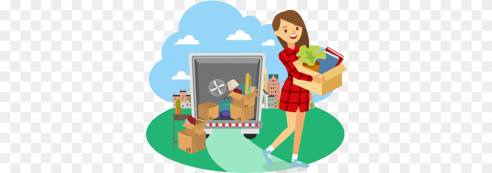 House Moving Boxes Moving House Clipart, Box, Adult, Person, Woman Free Transparent Png