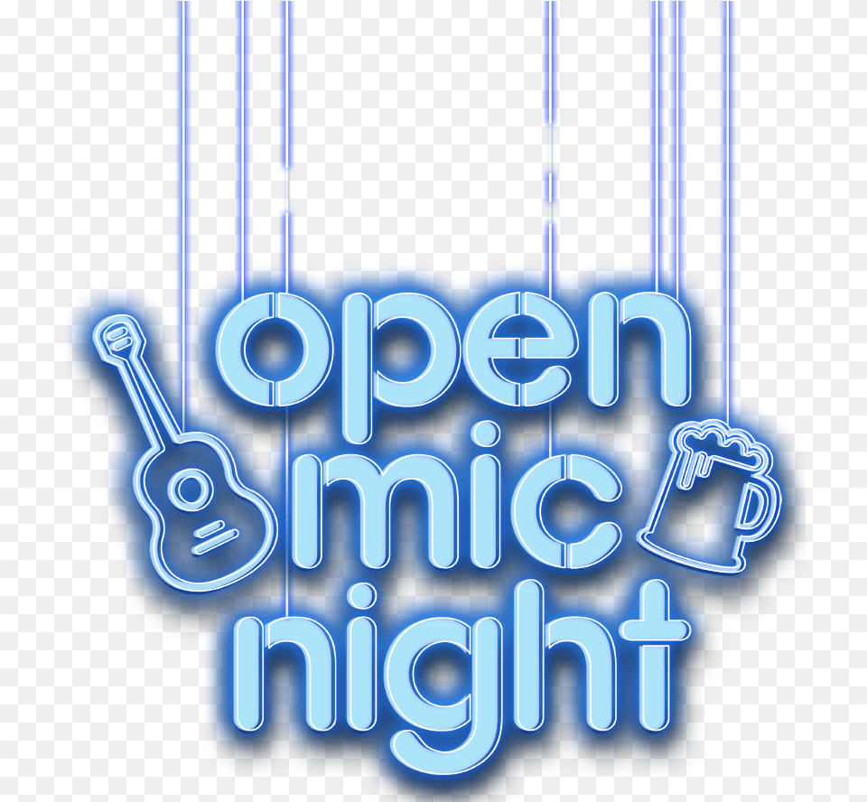 House Of Blues Houston Transparent Open Mic Night, Light, Neon Png Image