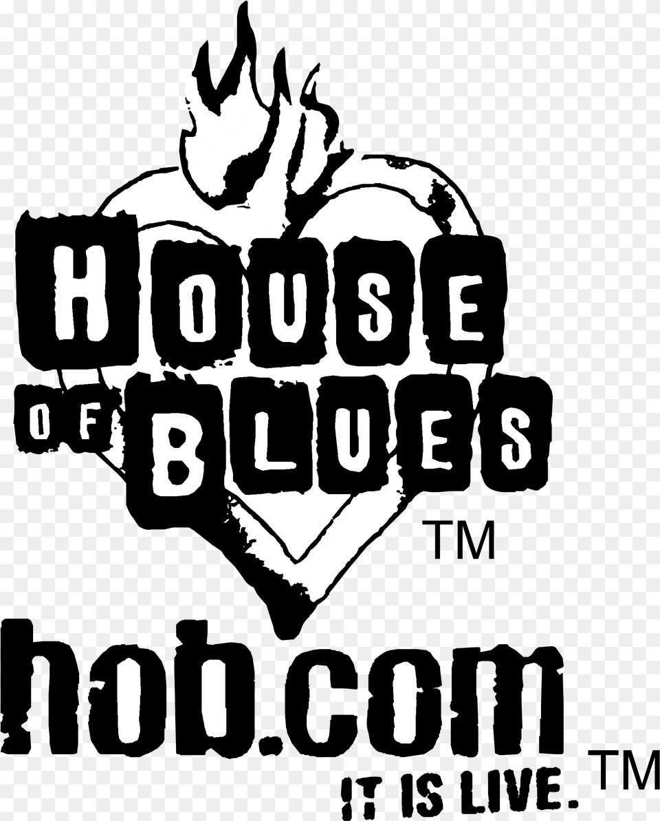 House Of Blues Logo Transparent House Of Blues, Stencil, Adult, Person, Man Free Png