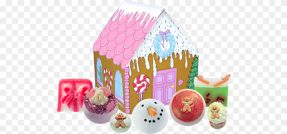 House Of Sugar And Spice Gift Pack Gingerbread Bomb Cosmetics Bomb Cosmetics Christmas, Icing, Sweets, Cream, Food Png