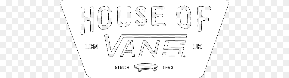 House Of Vans London House Of Vans Logo, License Plate, Transportation, Vehicle, Text Free Png