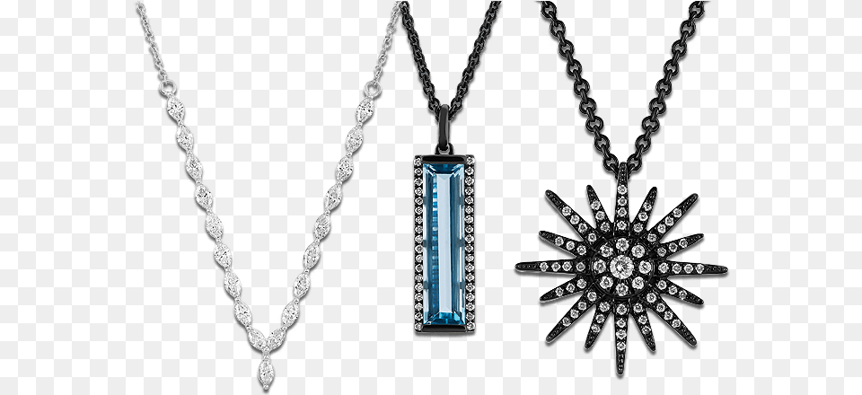House Of Virtruve Diamond And Blue Gemstone Necklaces Locket, Accessories, Jewelry, Necklace, Pendant Free Png