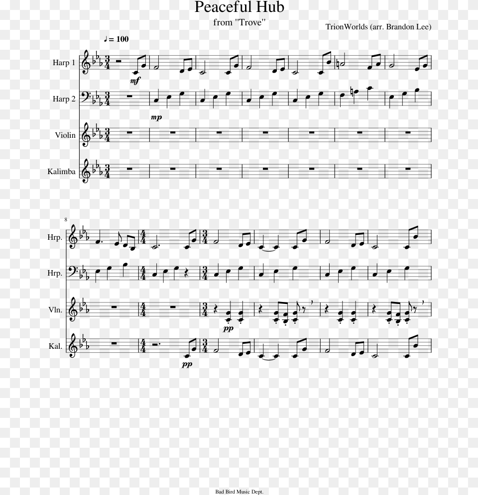 House Of Woodcock Sheet Music, Gray Free Png Download