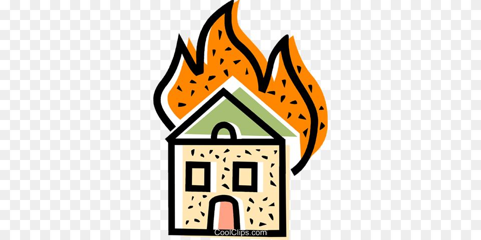 House On Fire Royalty Vector Clip Art Illustration, Advertisement, Qr Code Free Png
