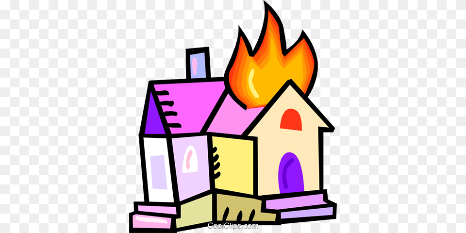 House On Fire Royalty Vector Clip Art Illustration, Dog House Free Transparent Png