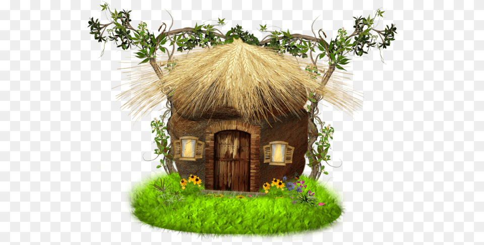 House On The Rock Clipart Clip Royalty Rock Grass House, Architecture, Shack, Rural, Outdoors Free Png Download