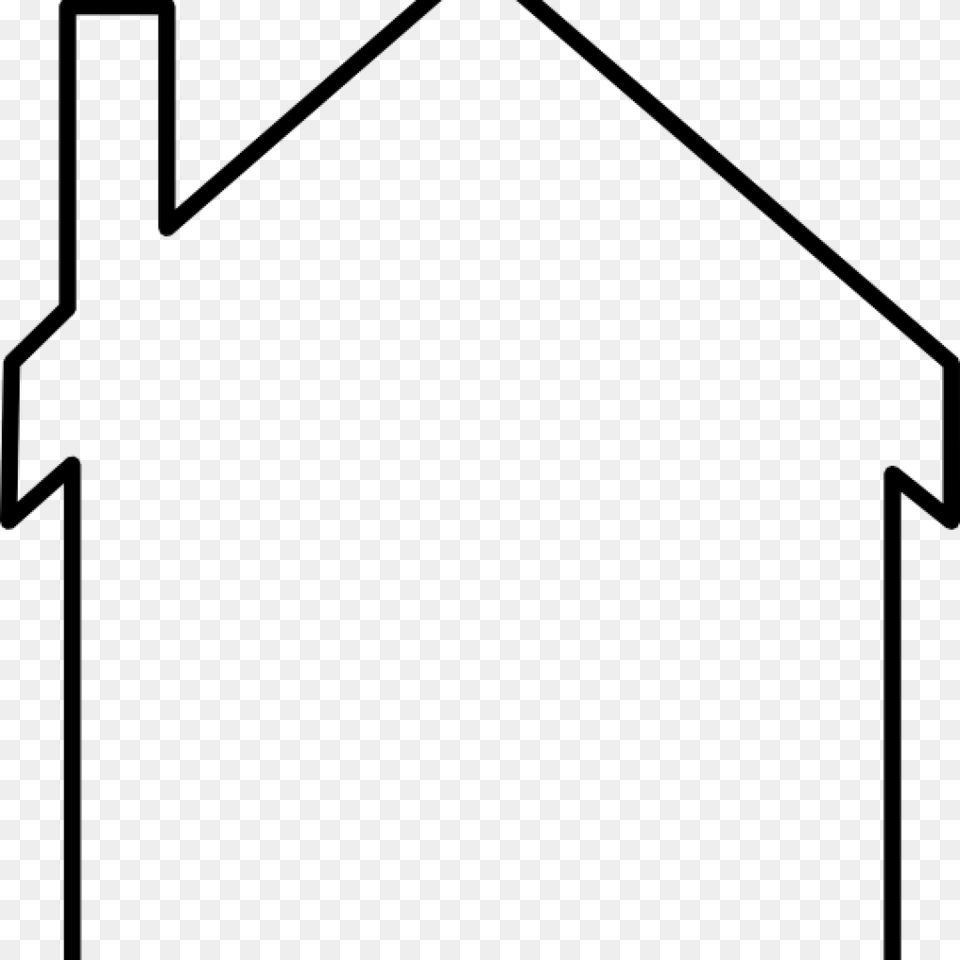 House Outline Clipart Abstract Roof Clip Art, Gray Free Transparent Png