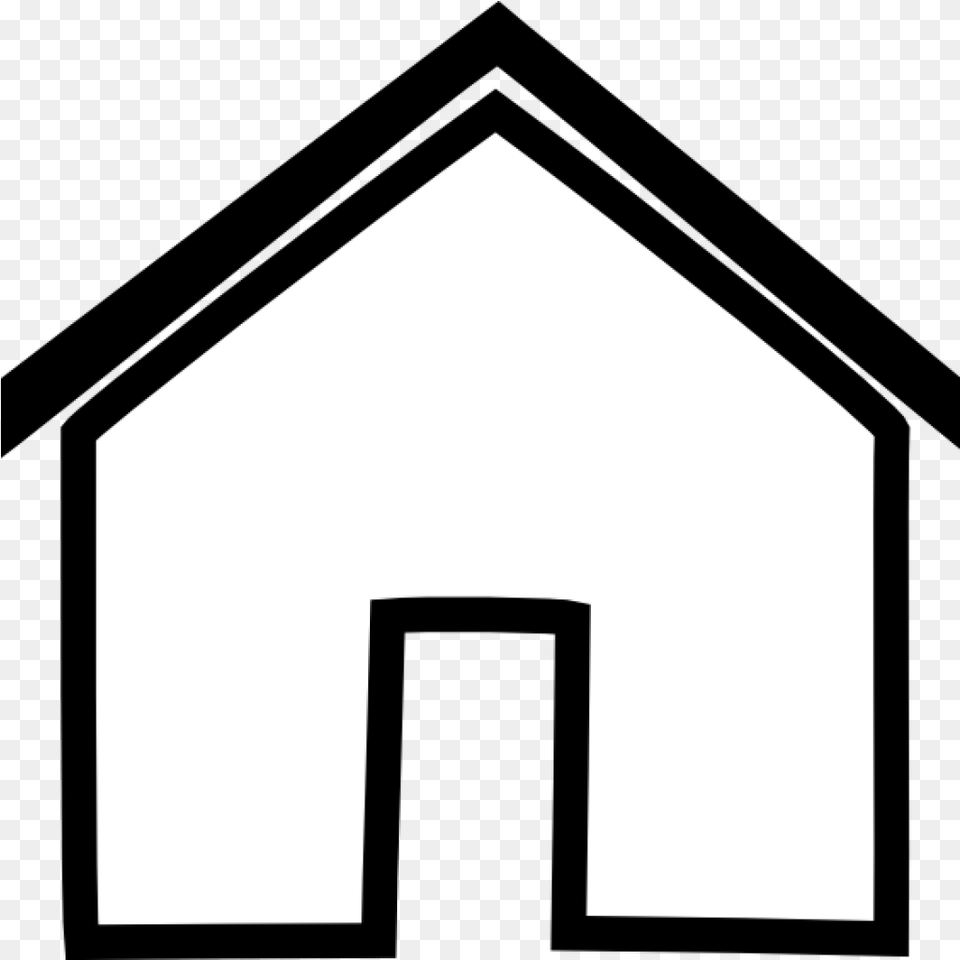 House Outline Clipart Black Clip Art Home Clipart Black And White, Dog House Free Png Download