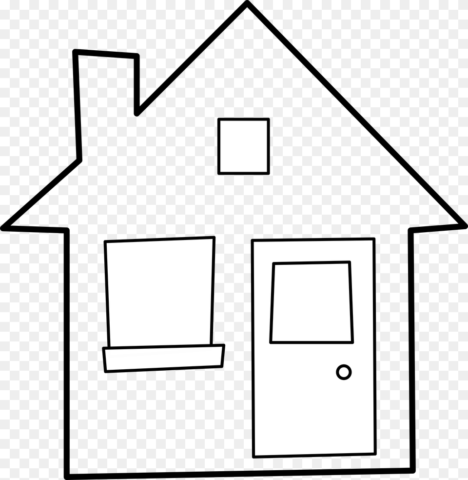 House Outline House Clipart Black And White, Gas Pump, Machine, Pump, Outdoors Free Transparent Png