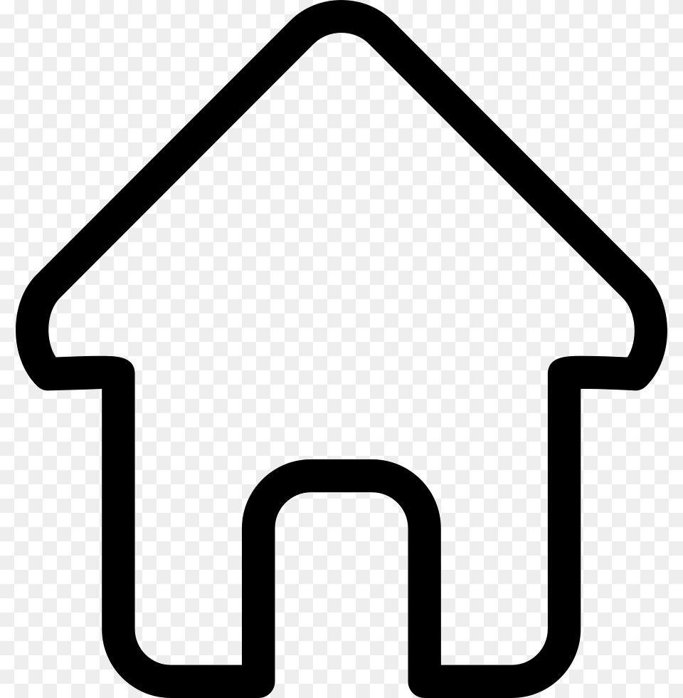 House Outline Icon Download, Sign, Symbol, Smoke Pipe, Road Sign Free Transparent Png