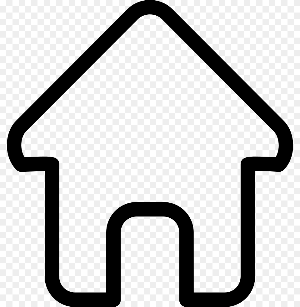 House Outline Transparent Background Home Icon, Sign, Symbol, Smoke Pipe, Road Sign Free Png Download