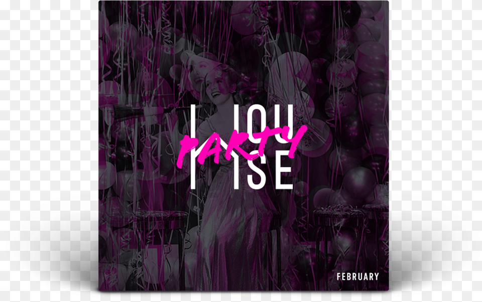 House Party February Graphic Design, Graphics, Purple, Art, Publication Png Image