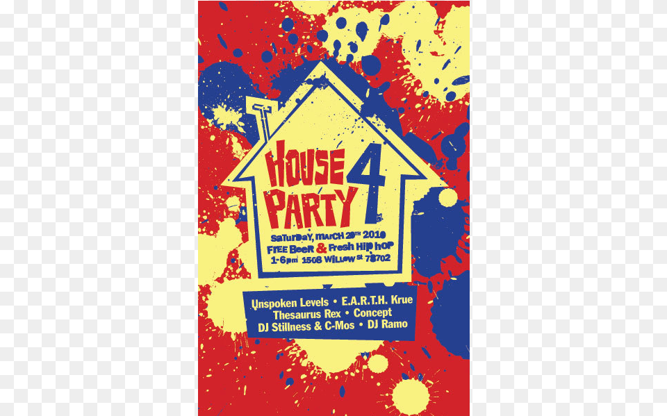 House Party Flyers Design Chris Atkins Freelance Graphic House Party Flyers Design, Advertisement, Poster, Can, Tin Png Image