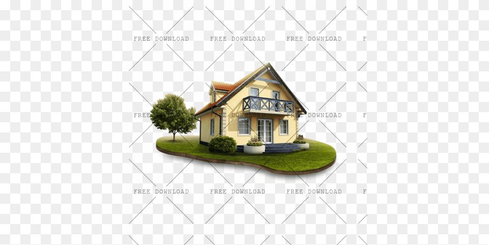 House Photo 5292 Background Home, Architecture, Plant, Housing, Grass Free Png