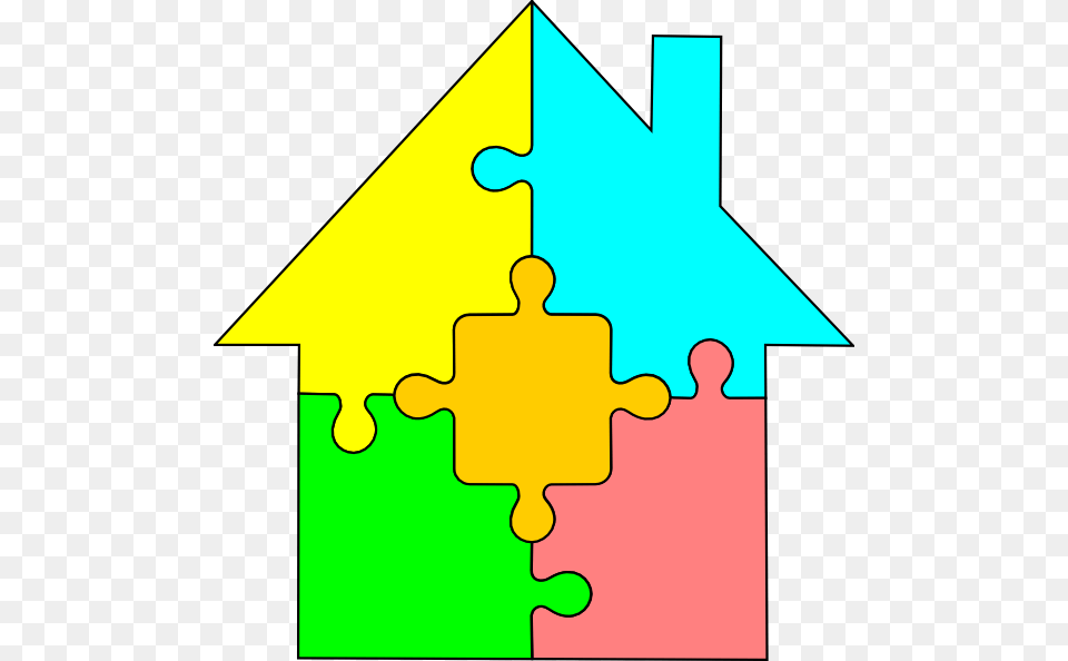 House Puzzle Clip Art Free Png