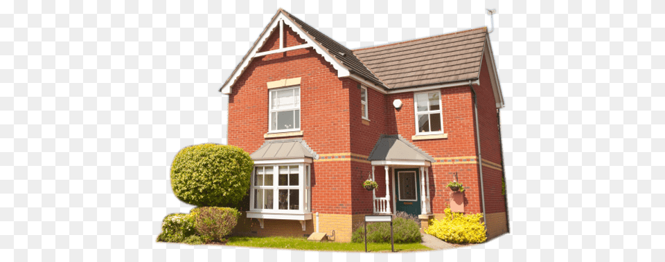 House Red Bricks, Bay Window, Window, Grass, Plant Free Png Download
