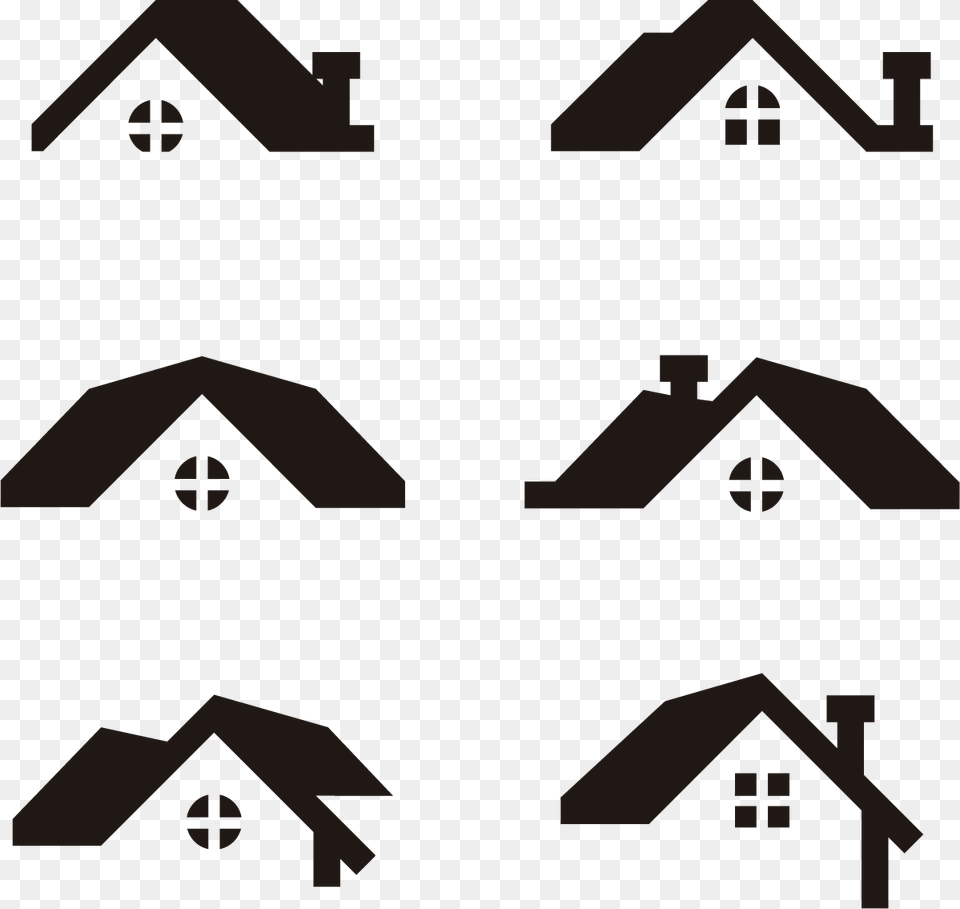 House Roof Building, Stencil, Bulldozer, Machine, Symbol Free Transparent Png