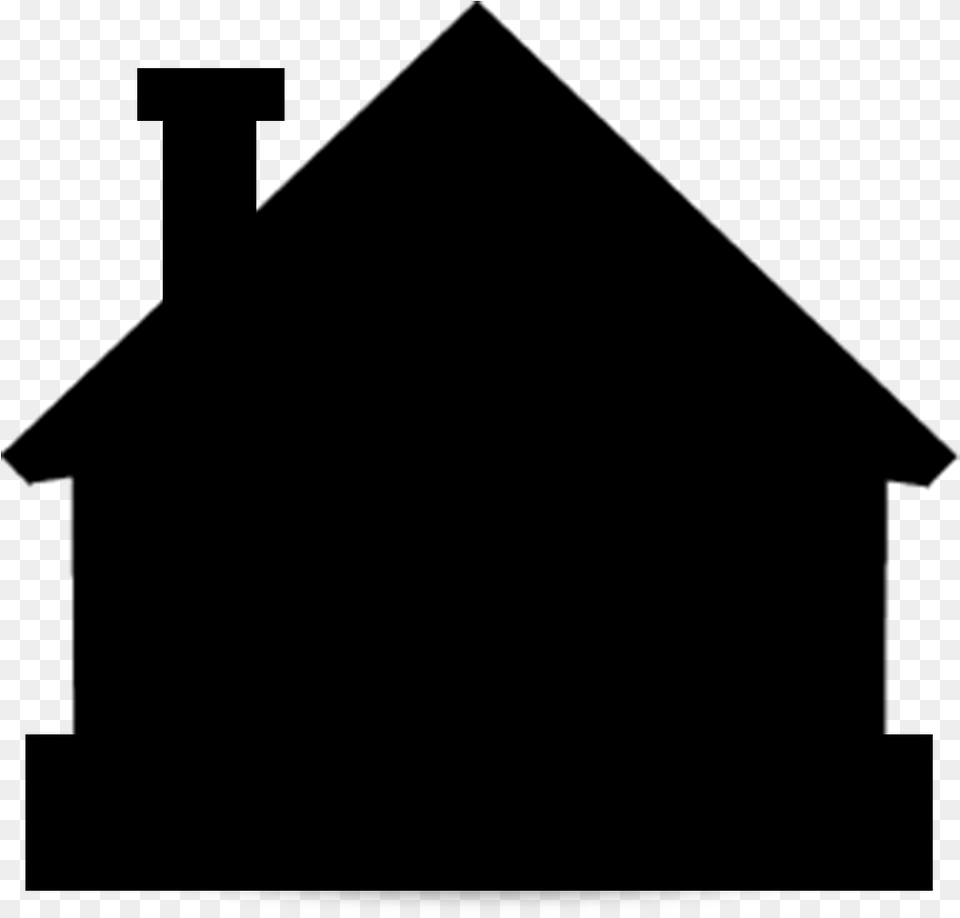 House Silhouette, Gray Free Png