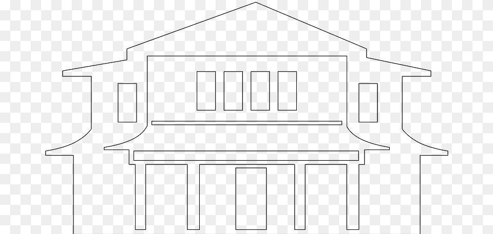 House Silhouette, Gray Free Png