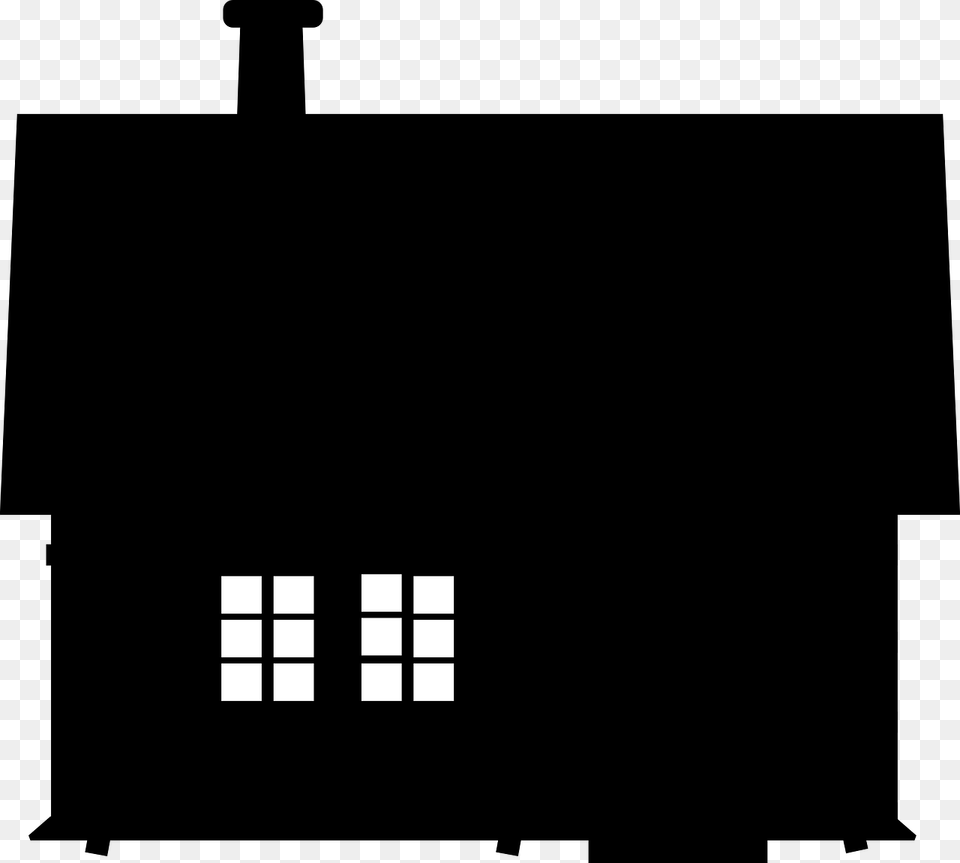 House Silhouette Windows Enlightened Illuminated House Silhouette Free Png Download