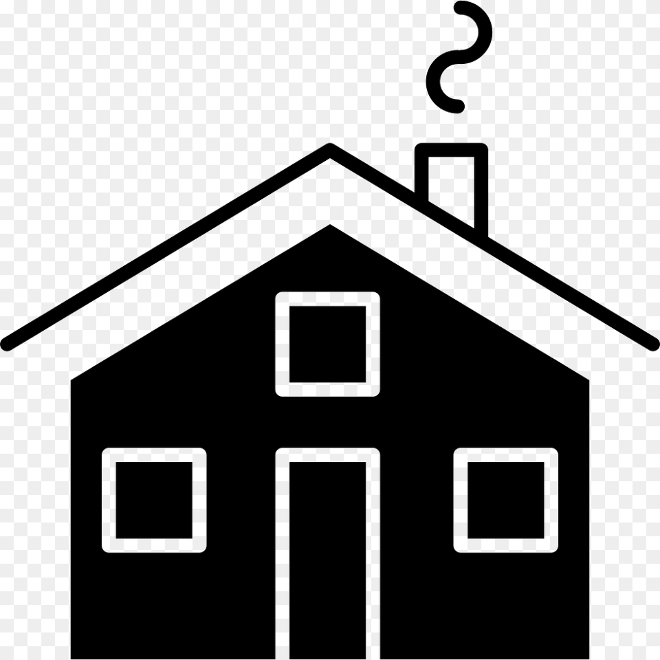 House Small Variant With Chimney Icon Nature, Outdoors, Scoreboard, Architecture Free Png Download