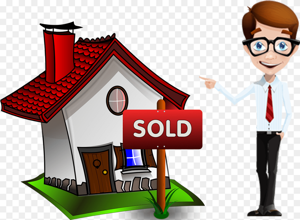 House Sold Clip Art Transparent Cartoons House Sold Clip Art, Adult, Person, Man, Male Png